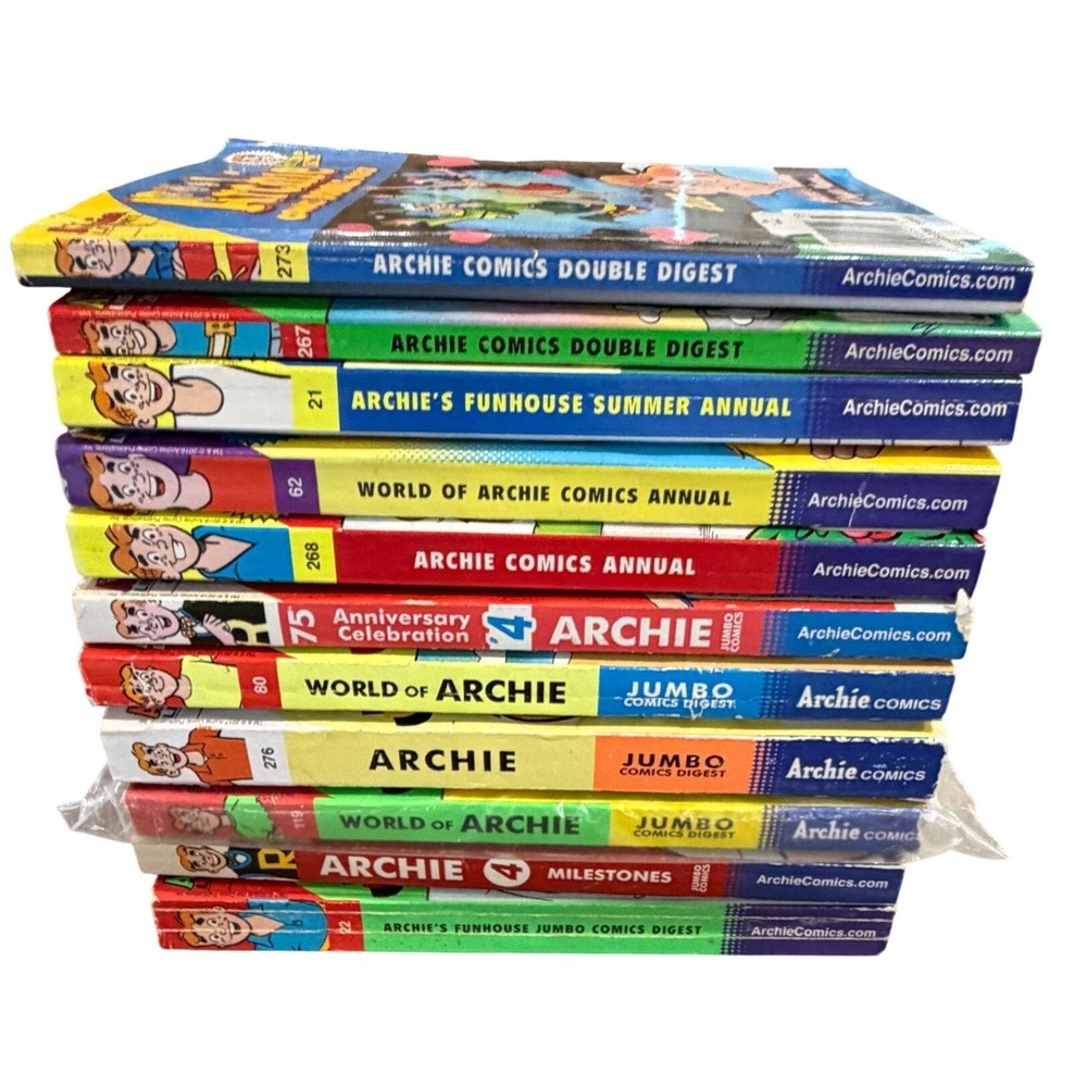 Lot of 12 ARCHIE Comics Digest Annual Books Double Digest Jumbo World of Archie